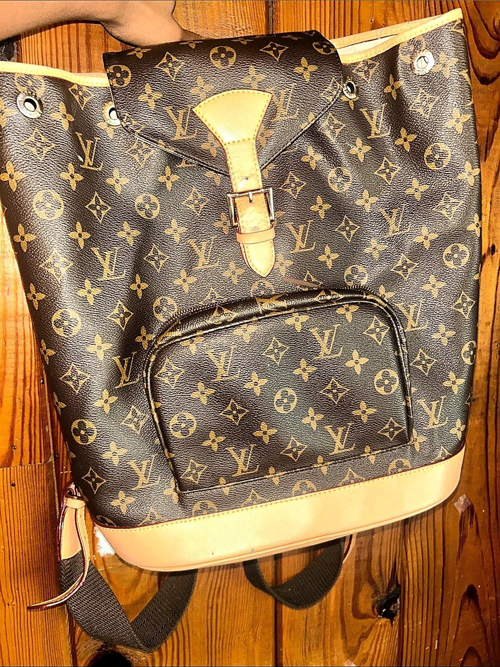 Louis Vuitton Monogram Florentine Backpack in Brown & Tan